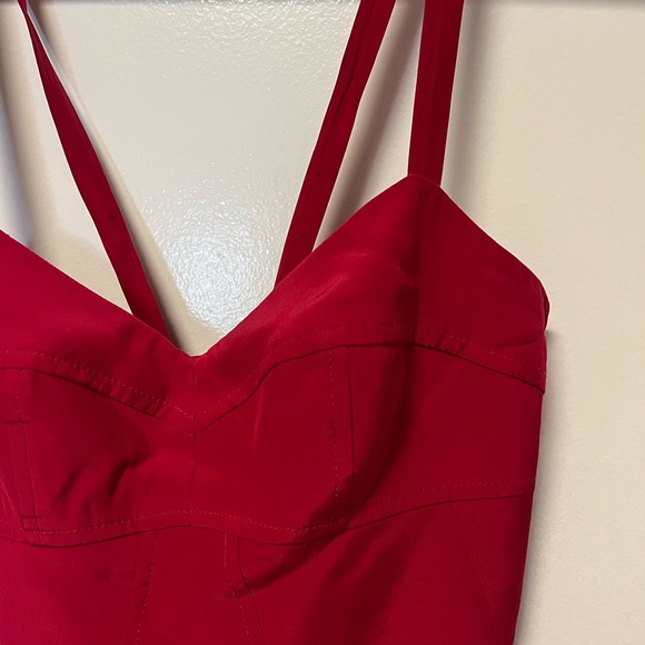 Amanda Uprichard Silk Red Dress - Picture 2 of 9